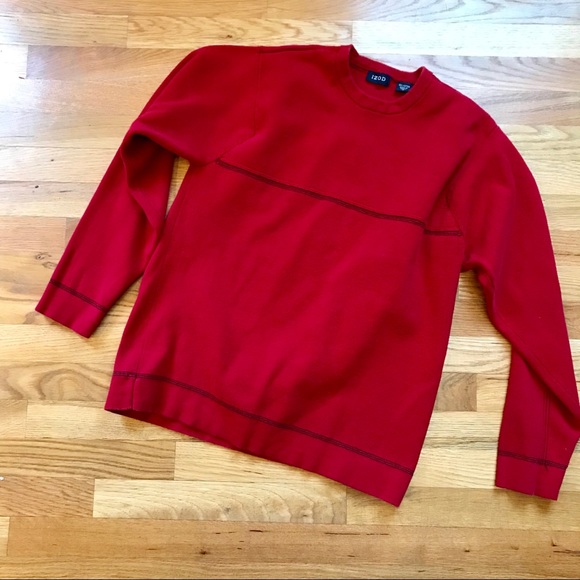 izod red sweater